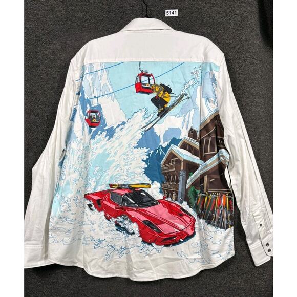 Robert Graham Shirt Mens 3XL What A Trip Classic Fit Stretch Graphic RF231043CF - Picture 12 of 14